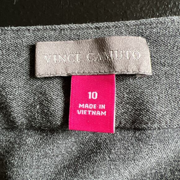 Vince Camuto Pants Womens 10 Gray Slim Riding Style Ponte Ankle Trousers Career - Picture 7 of 10